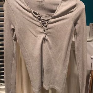 Free People lace up top